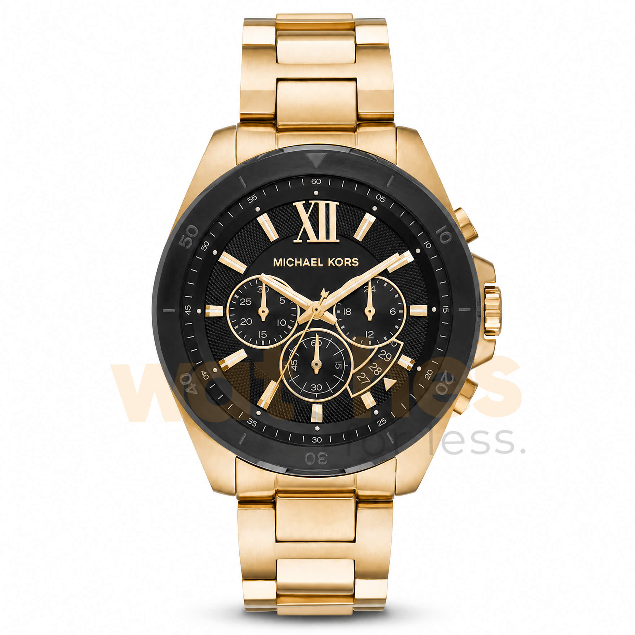 Michael Kors Men’s Quartz Stainless Steel Black Dial 45mm Watch MK8848