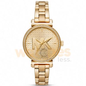 Michael Kors Women’s Quartz Stainless Steel Gold Dial 36mm Watch MK4334