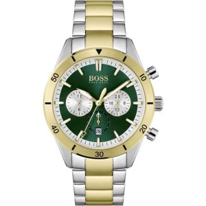 Hugo Boss Men’s Chronograph Quartz Stainless Steel Green Dial 44mm Watch 1513872 UAE DUBAI AJMAN SHARJAH ABU DHABI RAS AL KHAIMA UMM UL QUWAIN ALAIN FUJAIRAH