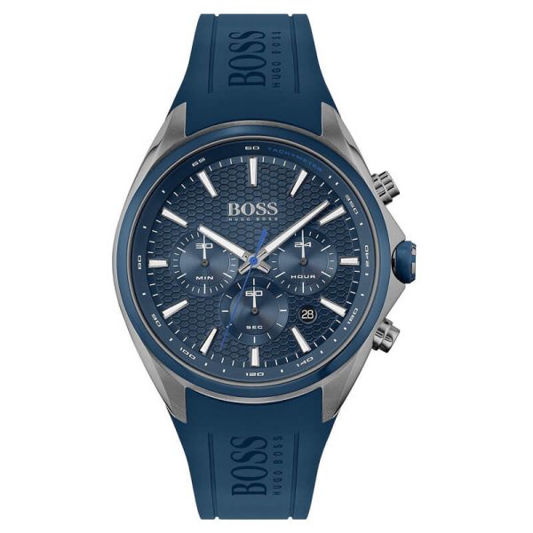 Hugo Boss Men’s Quartz Silicone Strap Blue Dial 46mm Watch 1513856 UAE DUBAI AJMAN SHARJAH ABU DHABI RAS AL KHAIMA UMM UL QUWAIN ALAIN FUJAIRAH