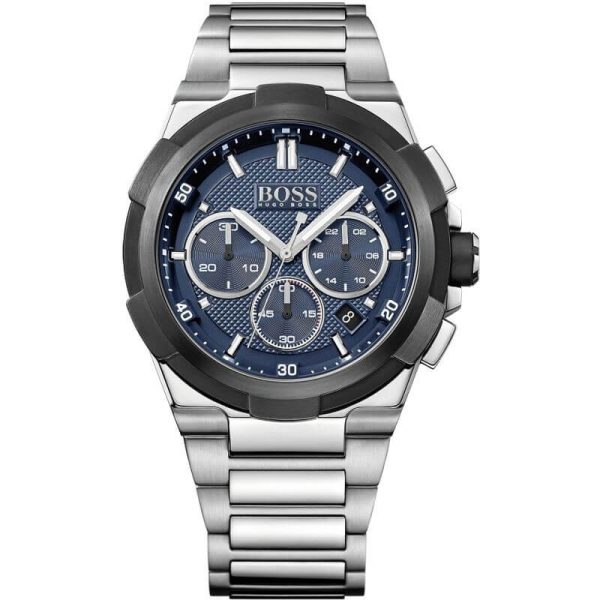 Hugo Boss Men’s Chronograph Quartz Stainless Steel Blue Dial 46mm Watch 1513360 UAE DUBAI AJMAN SHARJAH ABU DHABI RAS AL KHAIMA UMM UL QUWAIN ALAIN FUJAIRAH