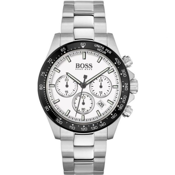 Hugo Boss Men’s Chronograph Quartz Stainless Steel White Dial 43mm Watch 1513875 UAE DUBAI AJMAN SHARJAH ABU DHABI RAS AL KHAIMA UMM UL QUWAIN ALAIN FUJAIRAH