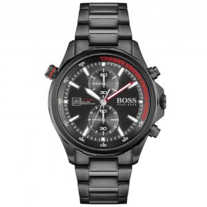 Hugo Boss Men’s Chronograph Quartz Stainless Steel Black Dial 46mm Watch 1513825 UAE DUBAI AJMAN SHARJAH ABU DHABI RAS AL KHAIMA UMM UL QUWAIN ALAIN FUJAIRAH