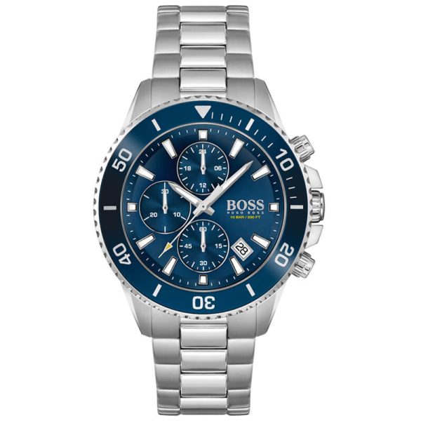 Hugo Boss Men’s Quartz Silver Stainless Steel Blue Dial 46mm Watch 1513907 UAE DUBAI AJMAN SHARJAH ABU DHABI RAS AL KHAIMA UMM UL QUWAIN ALAIN FUJAIRAH