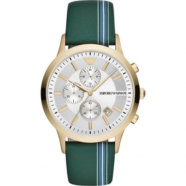 Emporio Armani Men’s Quartz Leather Strap Silver Dial 43mm Watch AR11233 UAE DUBAI AJMAN SHARJAH ABU DHABI RAS AL KHAIMA UMM UL QUWAIN ALAIN FUJAIRAH