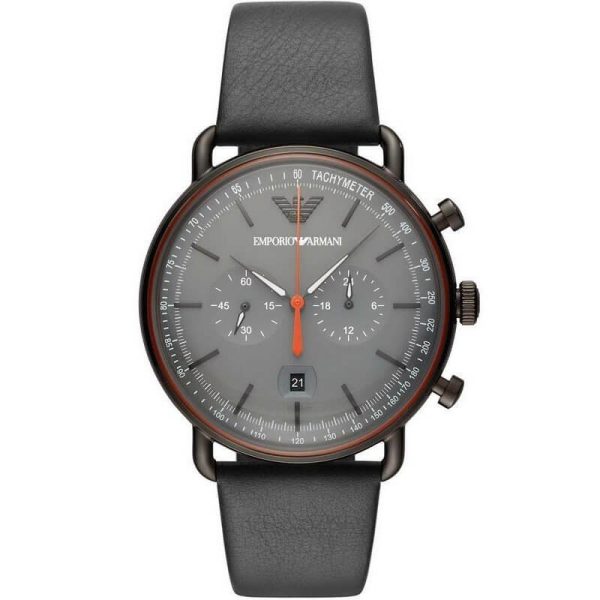 Emporio Armani Men’s Chronograph Quartz Leather Strap Grey Dial 43mm Watch AR11168 UAE DUBAI AJMAN SHARJAH ABU DHABI RAS AL KHAIMA UMM UL QUWAIN ALAIN FUJAIRAH