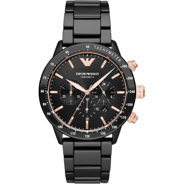 Emporio Armani Men’s Quartz Black Ceramic Black Dial 43mm Watch AR70002 UAE DUBAI AJMAN SHARJAH ABU DHABI RAS AL KHAIMA UMM UL QUWAIN ALAIN FUJAIRAH