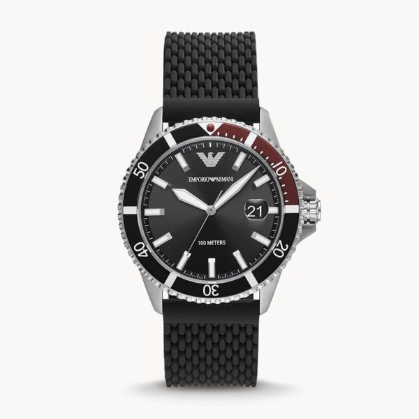 Emporio Armani Men’s Quartz Silicone Strap Black Dial 40mm Watch AR11341 UAE DUBAI AJMAN SHARJAH ABU DHABI RAS AL KHAIMA UMM UL QUWAIN ALAIN FUJAIRAH