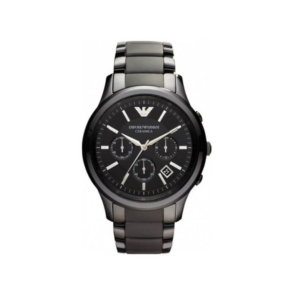 Emporio Armani Men’s Quartz Black Ceramic Black Dial 43mm Watch AR1452 UAE DUBAI AJMAN SHARJAH ABU DHABI RAS AL KHAIMA UMM UL QUWAIN ALAIN FUJAIRAH