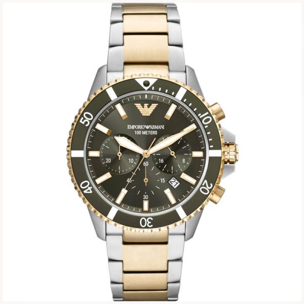 Emporio Armani Men’s Quartz Stainless Steel Green Dial 43mm Watch AR11361 UAE DUBAI AJMAN SHARJAH ABU DHABI RAS AL KHAIMA UMM UL QUWAIN ALAIN FUJAIRAH