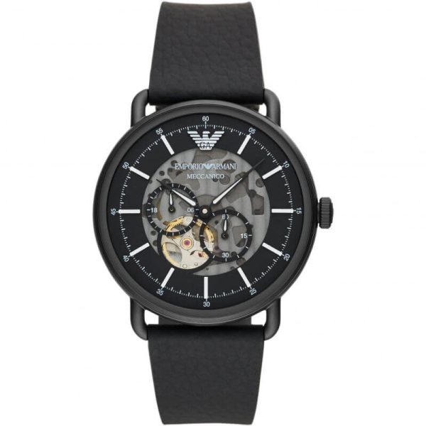 Emporio Armani Men’s Automatic Leather Strap Black Dial 43mm Watch AR60028 UAE DUBAI AJMAN SHARJAH ABU DHABI RAS AL KHAIMA UMM UL QUWAIN ALAIN FUJAIRAH