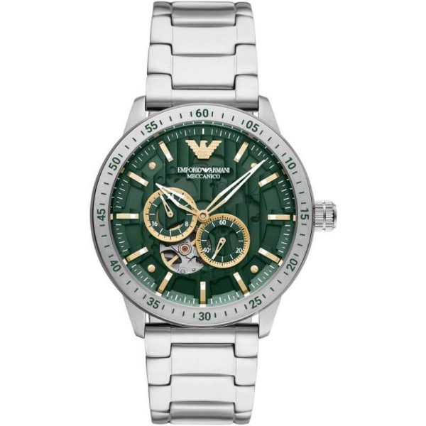 Emporio Armani Men’s Automatic Silver Stainless Steel Green Dial 43mm Watch AR60053 UAE DUBAI AJMAN SHARJAH ABU DHABI RAS AL KHAIMA UMM UL QUWAIN ALAIN FUJAIRAH