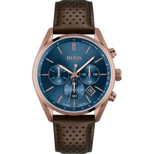 Hugo Boss Men’s Quartz Leather Strap Blue Dial 44mm Watch 1513817 UAE DUBAI AJMAN SHARJAH ABU DHABI RAS AL KHAIMA UMM UL QUWAIN ALAIN FUJAIRAH