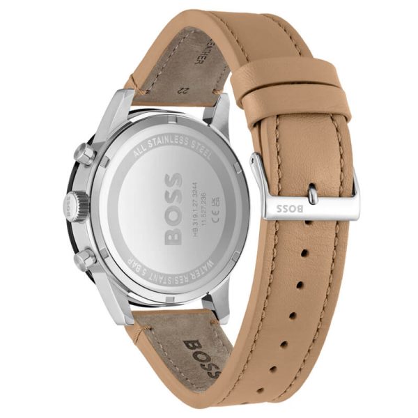 Hugo Boss Men’s Chronograph Quartz Leather Strap Black Dial 44mm Watch 1513964 UAE DUBAI AJMAN SHARJAH ABU DHABI RAS AL KHAIMA UMM UL QUWAIN ALAIN FUJAIRAH