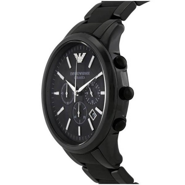 Emporio Armani Men’s Quartz Chronograph Ceramic Black Dial 47mm Watch AR1451 UAE DUBAI AJMAN SHARJAH ABU DHABI RAS AL KHAIMA UMM UL QUWAIN ALAIN FUJAIRAH