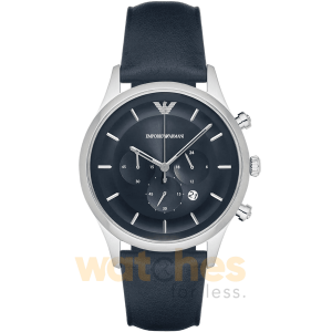 Emporio Armani Men’s Chronograph Leather Strap Blue Dial 43mm Watch AR11018 UAE DUBAI AJMAN SHARJAH ABU DHABI RAS AL KHAIMA UMM UL QUWAIN ALAIN FUJAIRAH