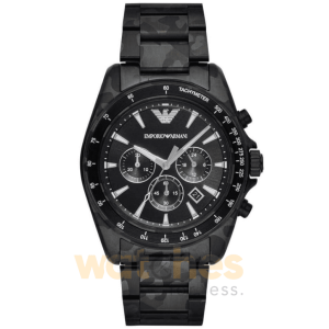 Emporio Armani Mens Quartz Stainless Steel Black Dial 43mm Watch AR11027 UAE DUBAI AJMAN SHARJAH ABU DHABI RAS AL KHAIMA UMM UL QUWAIN ALAIN FUJAIRAH