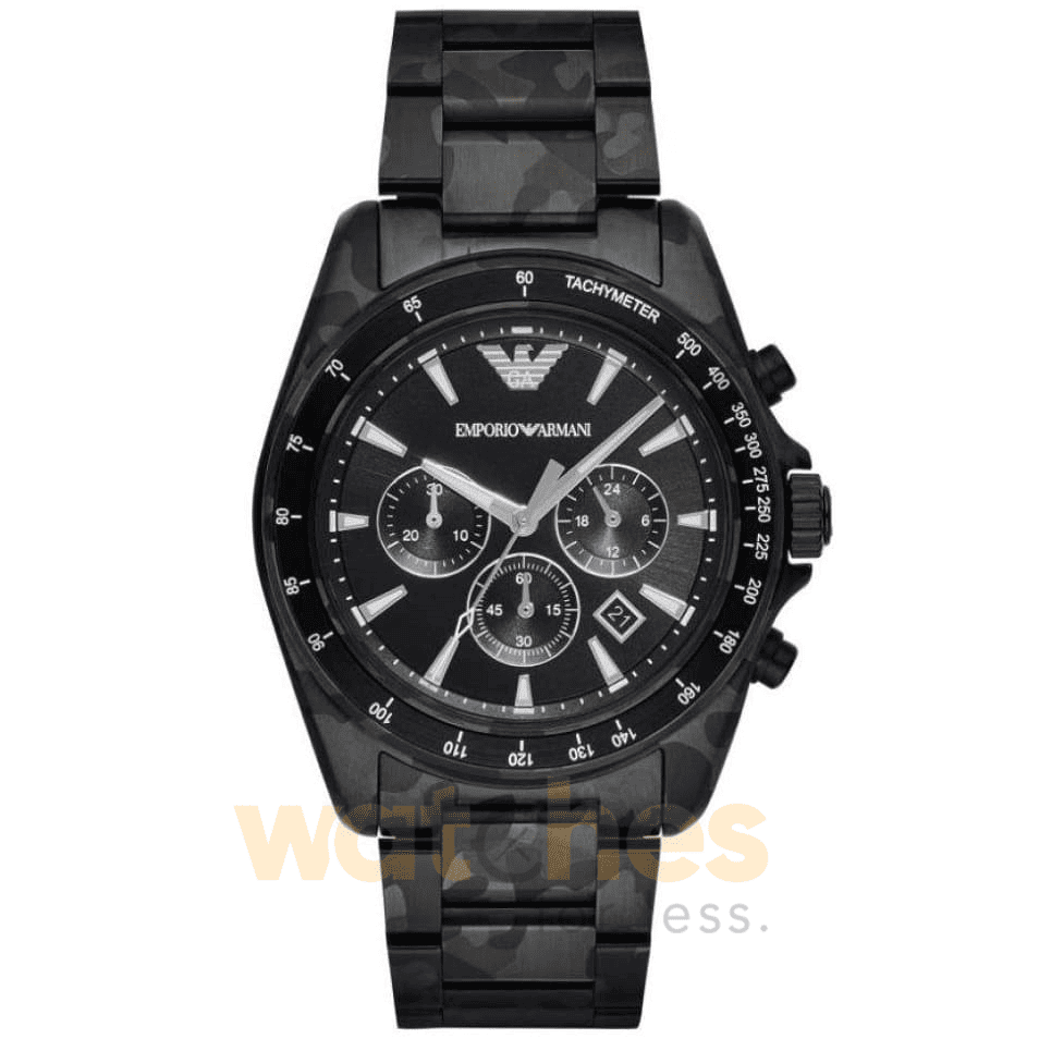 Emporio Armani Mens Quartz Stainless Steel Black Dial 43mm Watch AR11027 UAE DUBAI AJMAN SHARJAH ABU DHABI RAS AL KHAIMA UMM UL QUWAIN ALAIN FUJAIRAH