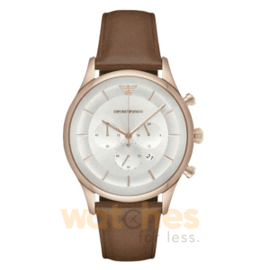 Emporio Armani Men’s Quartz Leather Strap Silver Dial 43mm Watch AR11043 UAE DUBAI AJMAN SHARJAH ABU DHABI RAS AL KHAIMA UMM UL QUWAIN ALAIN FUJAIRAH