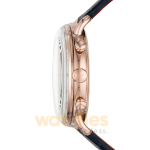 Alternative view of Emporio Armani Men’s Quartz Blue Leather Strap Silver Dial 48mm Watch AR11123