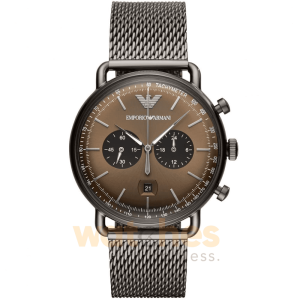 Emporio Armani Men’s Quartz Chronograph Stainless Steel Brown Dial 43mm Watch AR11141 UAE DUBAI AJMAN SHARJAH ABU DHABI RAS AL KHAIMA UMM UL QUWAIN ALAIN FUJAIRAH