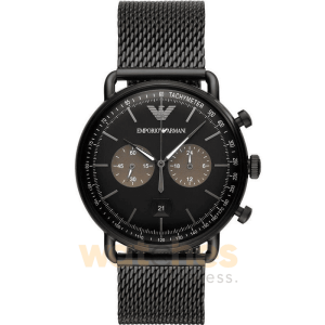 Emporio Armani Mens Chronograph Quartz Stainless Steel Black Dial 43mm Watch AR11142 UAE DUBAI AJMAN SHARJAH ABU DHABI RAS AL KHAIMA UMM UL QUWAIN ALAIN FUJAIRAH