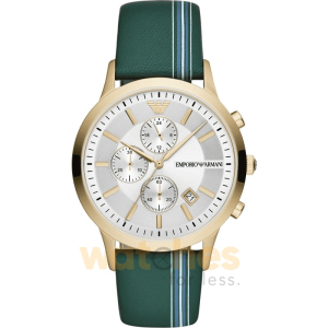 Emporio Armani Men’s Quartz Leather Strap Silver Dial 43mm Watch AR11233 UAE DUBAI AJMAN SHARJAH ABU DHABI RAS AL KHAIMA UMM UL QUWAIN ALAIN FUJAIRAH