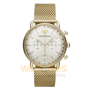 Emporio Armani Men’s Quartz Stainless Steel Beige Dial 43mm Watch AR11315 UAE DUBAI AJMAN SHARJAH ABU DHABI RAS AL KHAIMA UMM UL QUWAIN ALAIN FUJAIRAH