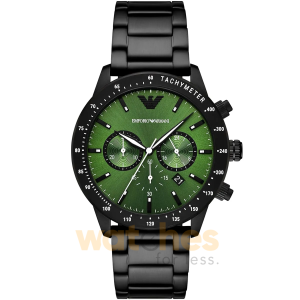 Emporio Armani Men’s Chronograph Stainless Steel Green Dial 43mm Watch AR11472 UAE DUBAI AJMAN SHARJAH ABU DHABI RAS AL KHAIMA UMM UL QUWAIN ALAIN FUJAIRAH