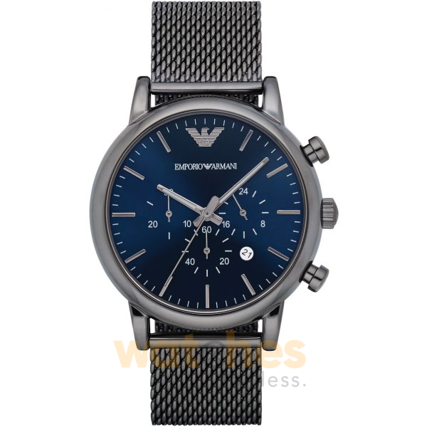 Emporio Armani Men’s Chronograph Quartz Stainless Steel Blue Dial 46mm Watch AR1979 UAE DUBAI AJMAN SHARJAH ABU DHABI RAS AL KHAIMA UMM UL QUWAIN ALAIN FUJAIRAH