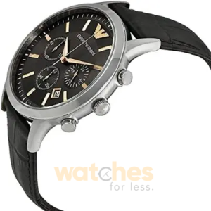 Alternative view of Emporio Armani Men’s Chronograph Quartz Leather Strap Grey Dial 43mm Watch AR2513