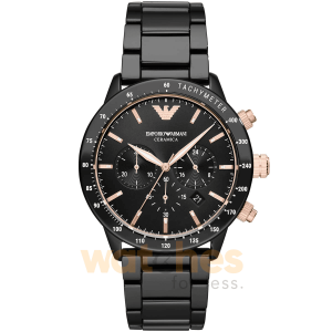 Emporio Armani Men’s Quartz Black Ceramic Black Dial 43mm Watch AR70002 UAE DUBAI AJMAN SHARJAH ABU DHABI RAS AL KHAIMA UMM UL QUWAIN ALAIN FUJAIRAH