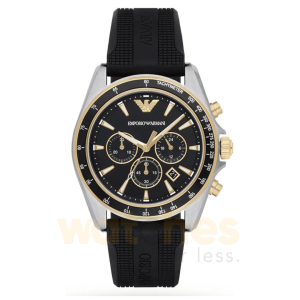 Emporio Armani Men’s Quartz Chronograph Black Silicone Strap Black Dial 44mm Watch AR80003 UAE DUBAI AJMAN SHARJAH ABU DHABI RAS AL KHAIMA UMM UL QUWAIN ALAIN FUJAIRAH