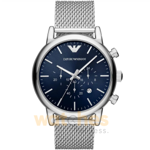 Emporio Armani Men’s Chronograph Quartz Stainless Steel Blue Dial 43mm Watch AR80038 UAE DUBAI AJMAN SHARJAH ABU DHABI RAS AL KHAIMA UMM UL QUWAIN ALAIN FUJAIRAH