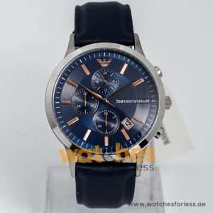 Emporio Armani Men’s Chronograph Leather strap Blue Dial 43mm Watch AR11216 UAE DUBAI AJMAN SHARJAH ABU DHABI RAS AL KHAIMA UMM UL QUWAIN ALAIN FUJAIRAH