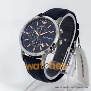 Emporio Armani Men’s Chronograph Leather strap Blue Dial 43mm Watch AR11216 UAE DUBAI AJMAN SHARJAH ABU DHABI RAS AL KHAIMA UMM UL QUWAIN ALAIN FUJAIRAH