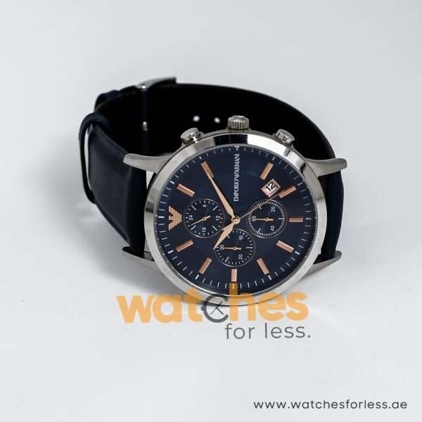 Emporio Armani Men’s Chronograph Leather strap Blue Dial 43mm Watch AR11216 UAE DUBAI AJMAN SHARJAH ABU DHABI RAS AL KHAIMA UMM UL QUWAIN ALAIN FUJAIRAH