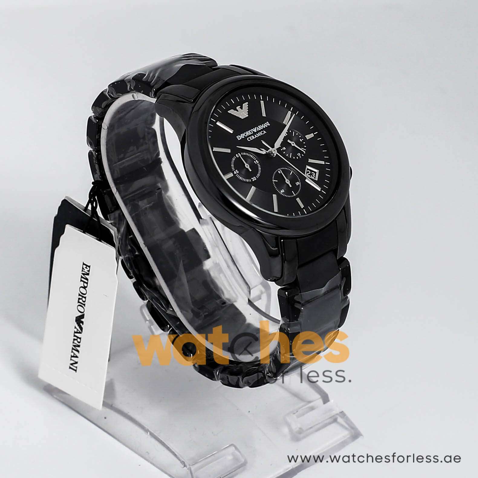 Emporio Armani Men s Quartz Black Ceramic Black Dial 43mm Watch