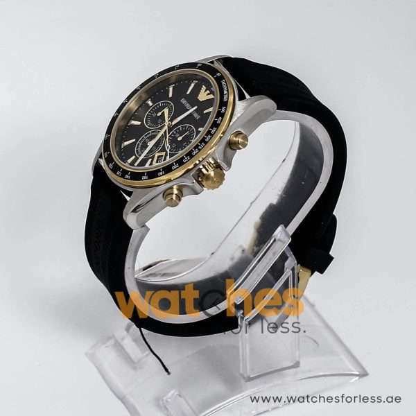 Emporio Armani Men’s Quartz Chronograph Black Silicone Strap Black Dial 44mm Watch AR80003 UAE DUBAI AJMAN SHARJAH ABU DHABI RAS AL KHAIMA UMM UL QUWAIN ALAIN FUJAIRAH