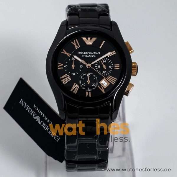 Emporio Armani Men’s Chronograph Quartz Ceramic Black Dial 42mm Watch AR1410 UAE DUBAI AJMAN SHARJAH ABU DHABI RAS AL KHAIMA UMM UL QUWAIN ALAIN FUJAIRAH