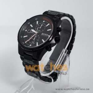 Hugo Boss Men’s Chronograph Quartz Stainless Steel Black Dial 46mm Watch 1513825 UAE DUBAI AJMAN SHARJAH ABU DHABI RAS AL KHAIMA UMM UL QUWAIN ALAIN FUJAIRAH