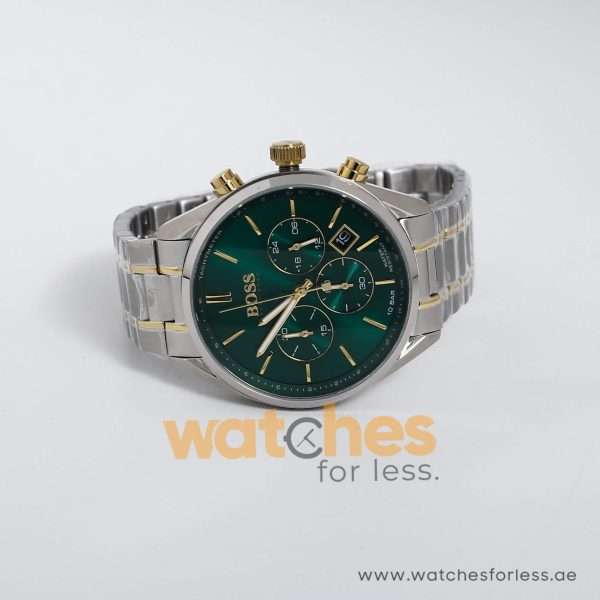 Hugo Boss Men’s Quartz Stainless Steel Green Dial 44mm Watch 1513878 UAE DUBAI AJMAN SHARJAH ABU DHABI RAS AL KHAIMA UMM UL QUWAIN ALAIN FUJAIRAH
