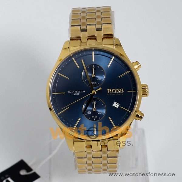 Hugo Boss Men’s Chronograph Stainless Steel Blue Dial 42mm Watch 1513841 UAE DUBAI AJMAN SHARJAH ABU DHABI RAS AL KHAIMA UMM UL QUWAIN ALAIN FUJAIRAH