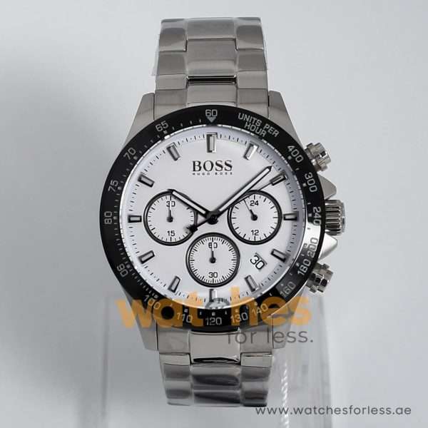 Hugo Boss Men’s Chronograph Quartz Stainless Steel White Dial 43mm Watch 1513875 UAE DUBAI AJMAN SHARJAH ABU DHABI RAS AL KHAIMA UMM UL QUWAIN ALAIN FUJAIRAH