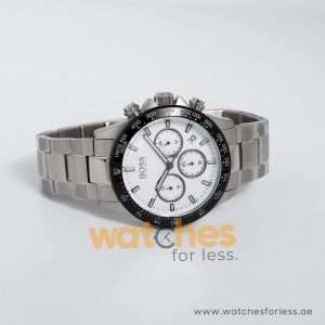 Hugo Boss Men’s Chronograph Quartz Stainless Steel White Dial 43mm Watch 1513875 UAE DUBAI AJMAN SHARJAH ABU DHABI RAS AL KHAIMA UMM UL QUWAIN ALAIN FUJAIRAH