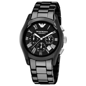 Emporio Armani Men’s Quartz Stainless Steel Black Dial 43mm Watch AR1400