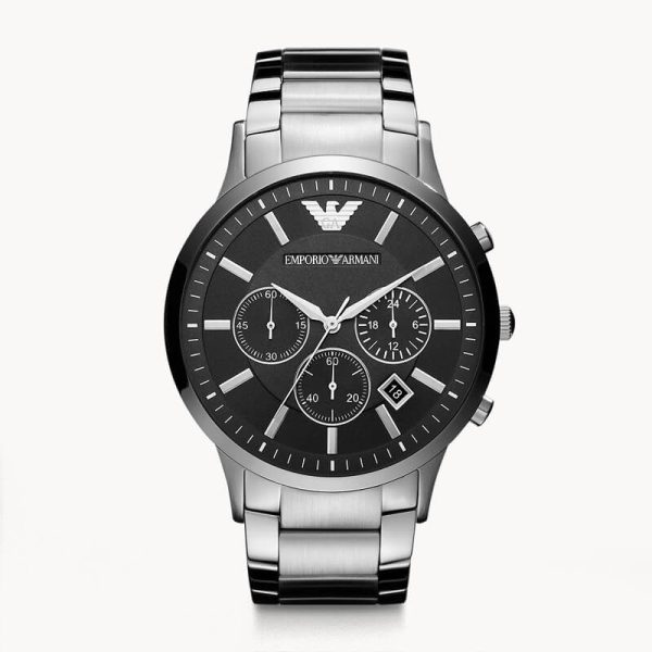 Emporio Armani Men’s Quartz Stainless Steel Black Dial 46mm Watch AR2460 UAE DUBAI AJMAN SHARJAH ABU DHABI RAS AL KHAIMA UMM UL QUWAIN ALAIN FUJAIRAH