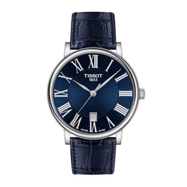 TISSOT Men’s Quartz Swiss Made Leather Strap Blue Dial 40mm Watch T122.410.16.043.00 UAE DUBAI AJMAN SHARJAH ABU DHABI RAS AL KHAIMA UMM UL QUWAIN ALAIN FUJAIRAH