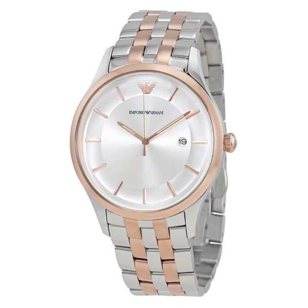 Emporio Armani Men’s Quartz Two Tone Stainless Steel Silver Dial 43mm Watch AR11044 UAE DUBAI AJMAN SHARJAH ABU DHABI RAS AL KHAIMA UMM UL QUWAIN ALAIN FUJAIRAH