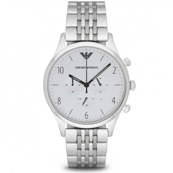 Emporio Armani Men’s Quartz Stainless Steel Silver Dial 43mm Watch AR1879 UAE DUBAI AJMAN SHARJAH ABU DHABI RAS AL KHAIMA UMM UL QUWAIN ALAIN FUJAIRAH